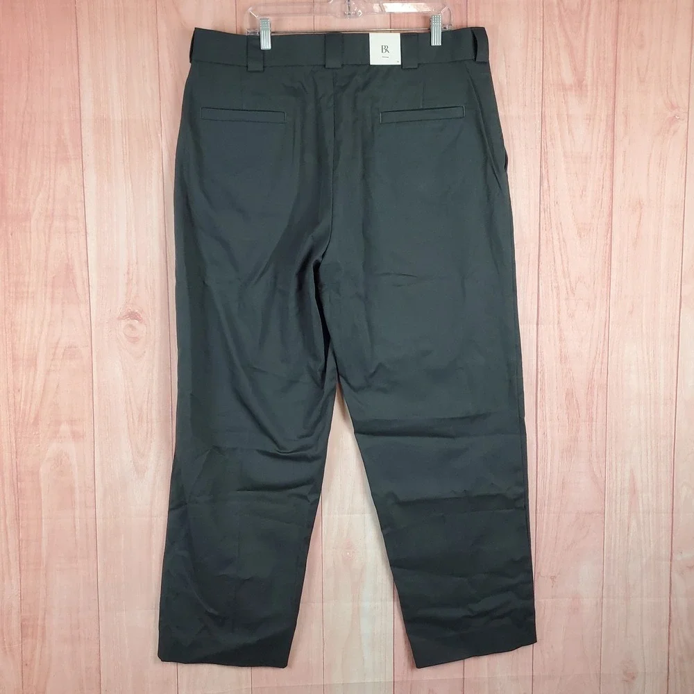 Banana Republic Mens Pant 38 Gray Cotton Slash Pockets Zip Fly Straight Slim Fit